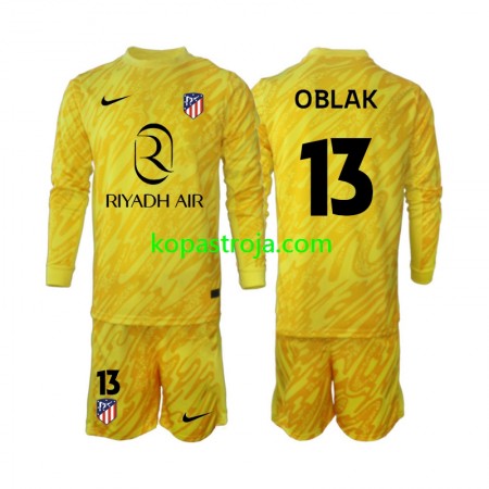 Billiga Fotbollströjor Atlético Madrid Jan Oblak 13 Målvakt Barn Tredje tröja 2024/25 Långärmad